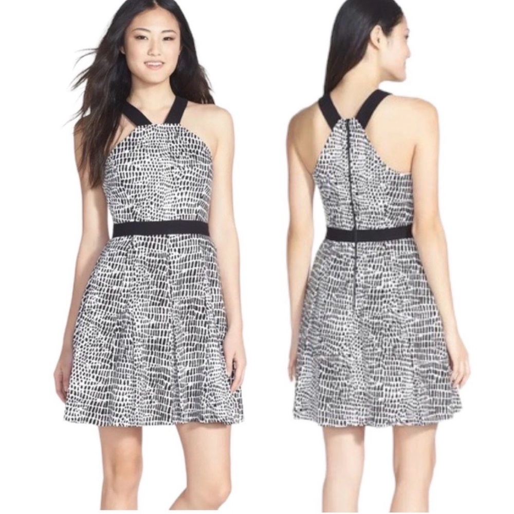 Trina Turk Black and White Mini Dress
